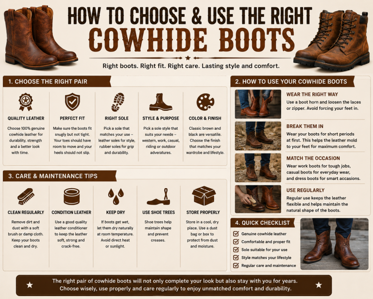 cowhide boots